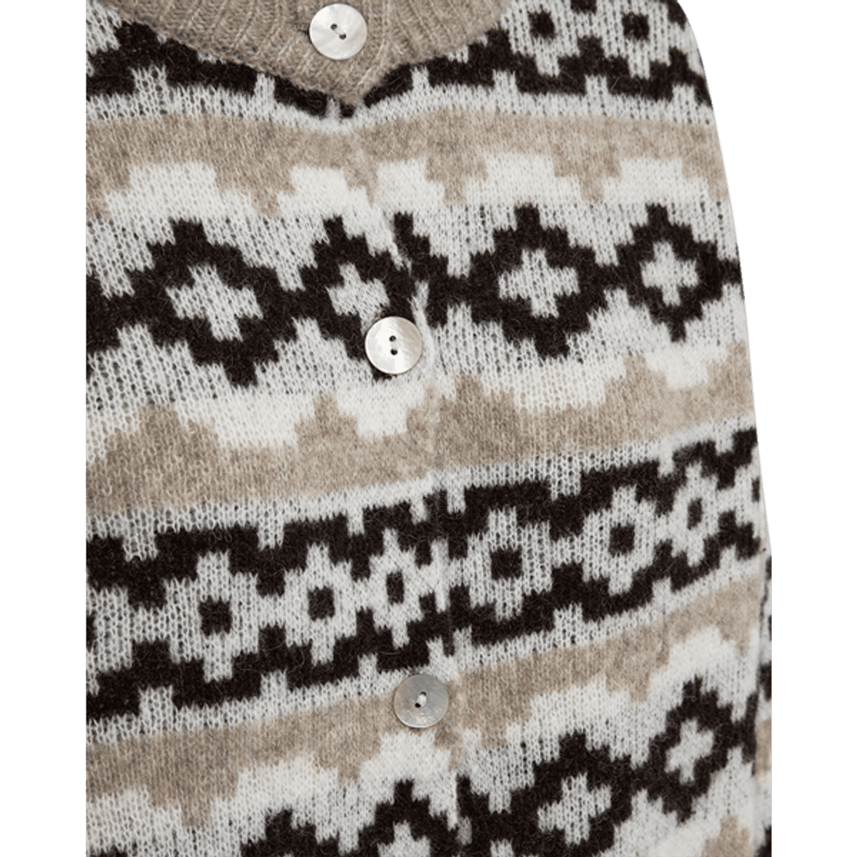 FQALPA-Cardigan Silver mink/Star Offwhite